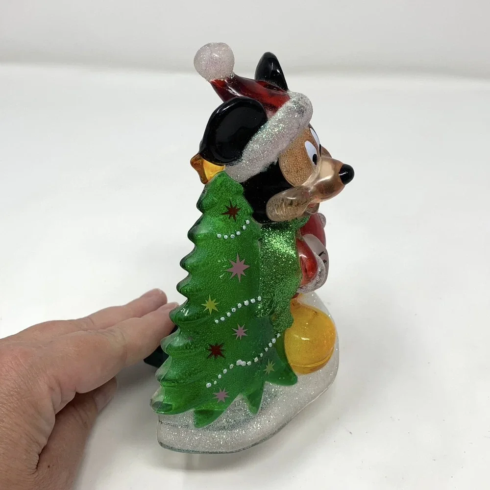 Disney's Mickey Mouse with Christmas Tree Decorative Acrylic Night Light Vintage